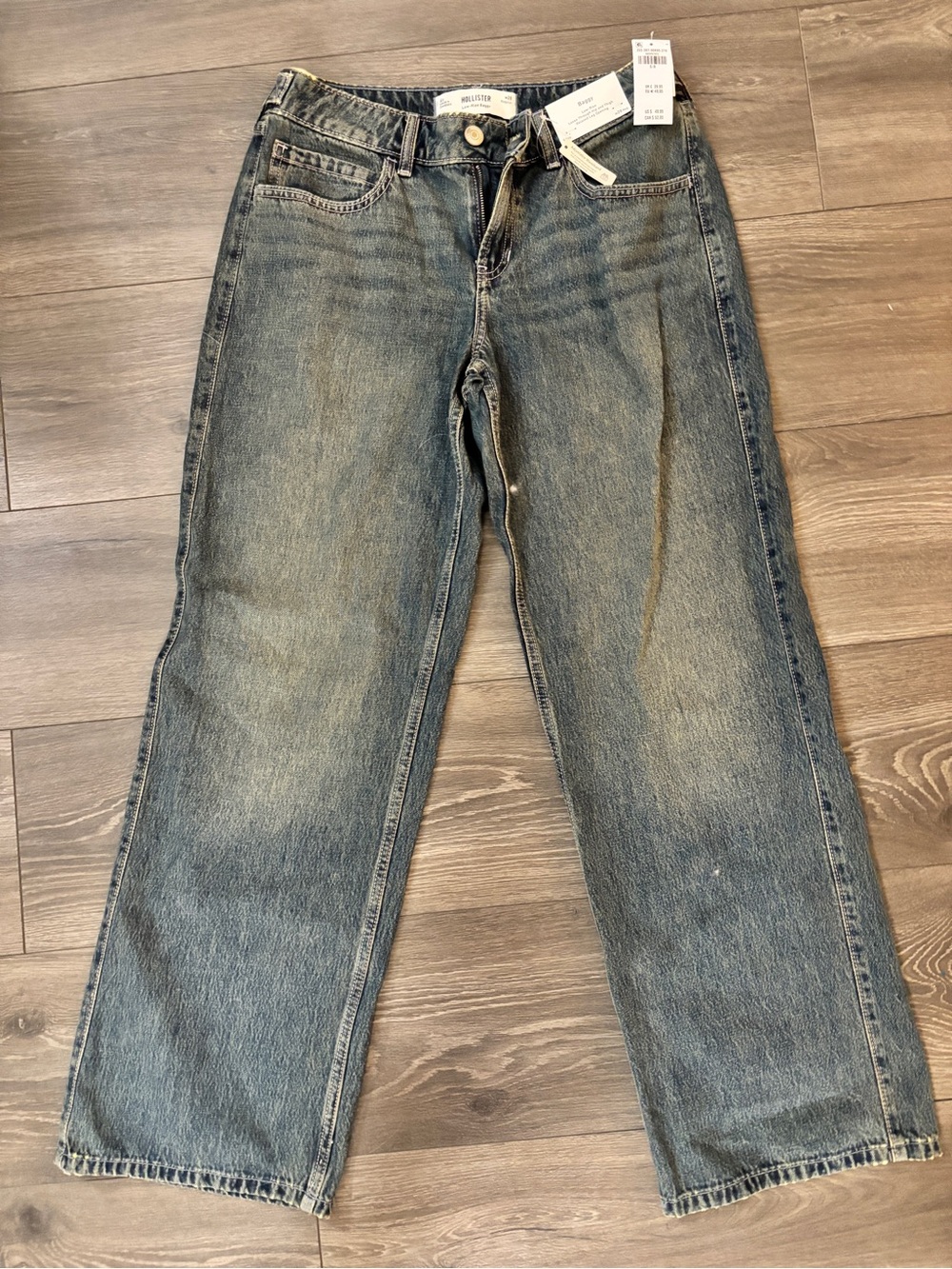 Hollister Women's Wide Leg Jeans - Faded Blue Denim